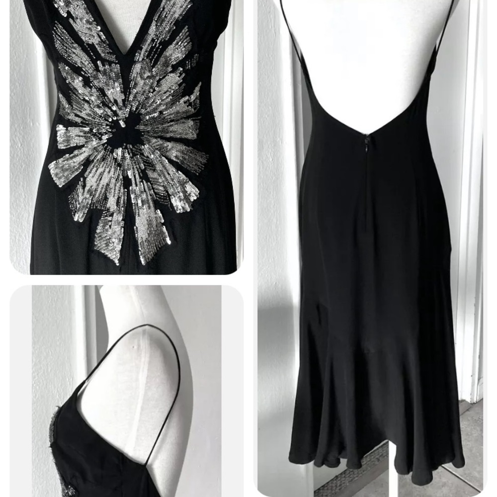 Black Mugler dress
